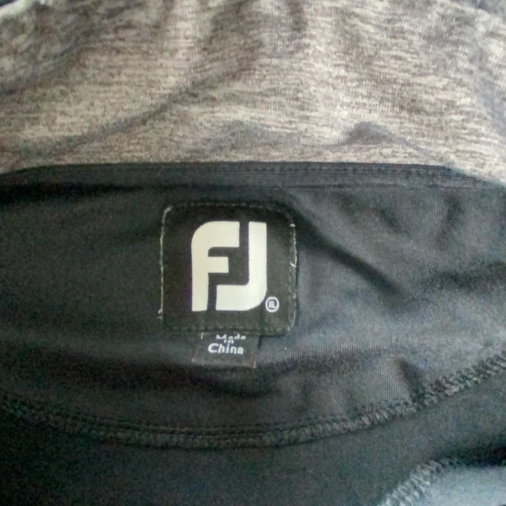 FootJoy Pullover Mens Large Blue 1/4 Zip Long Sleeve Mock Neck Golf Top H Logo